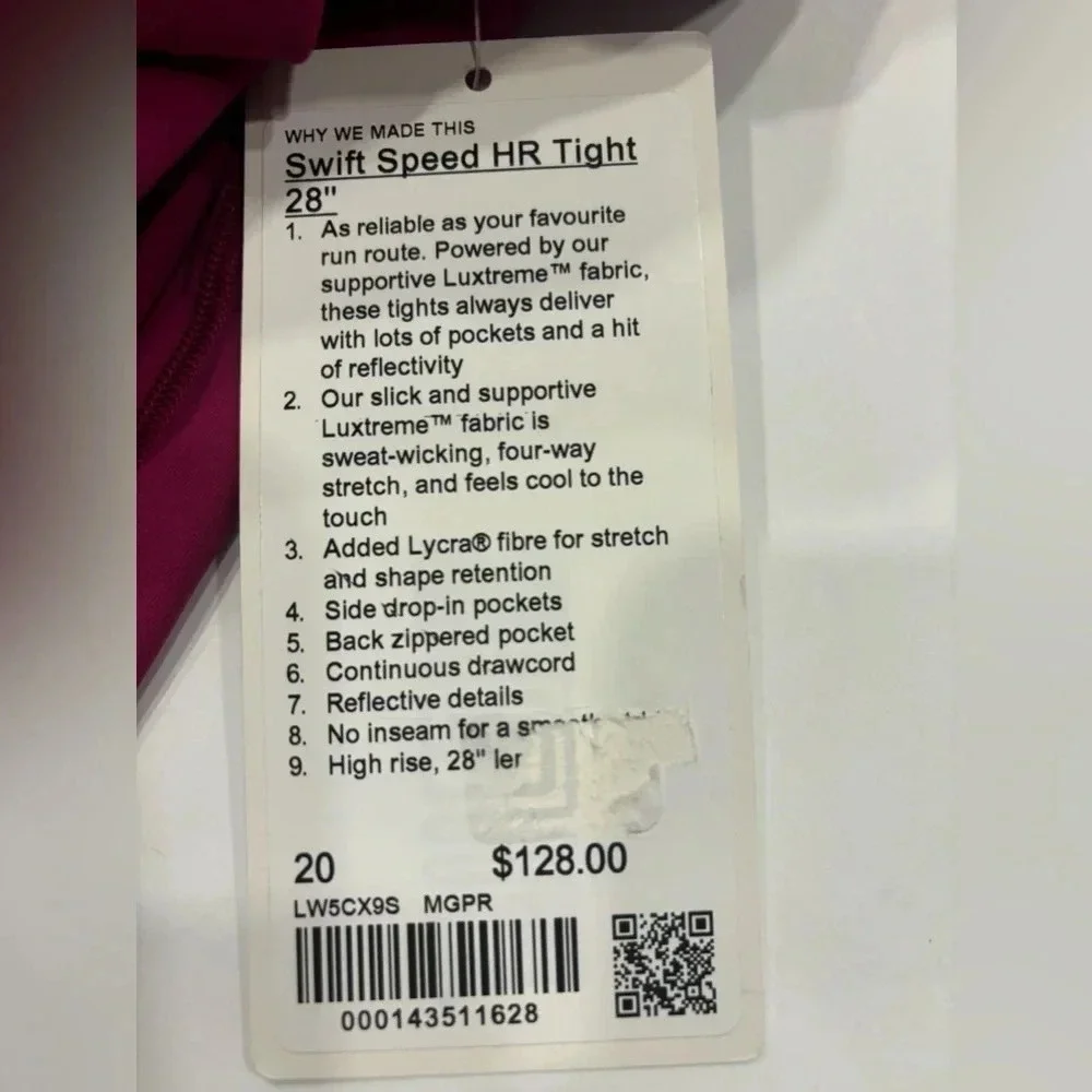 Lululemon Swift Speed High-Rise Tight 28